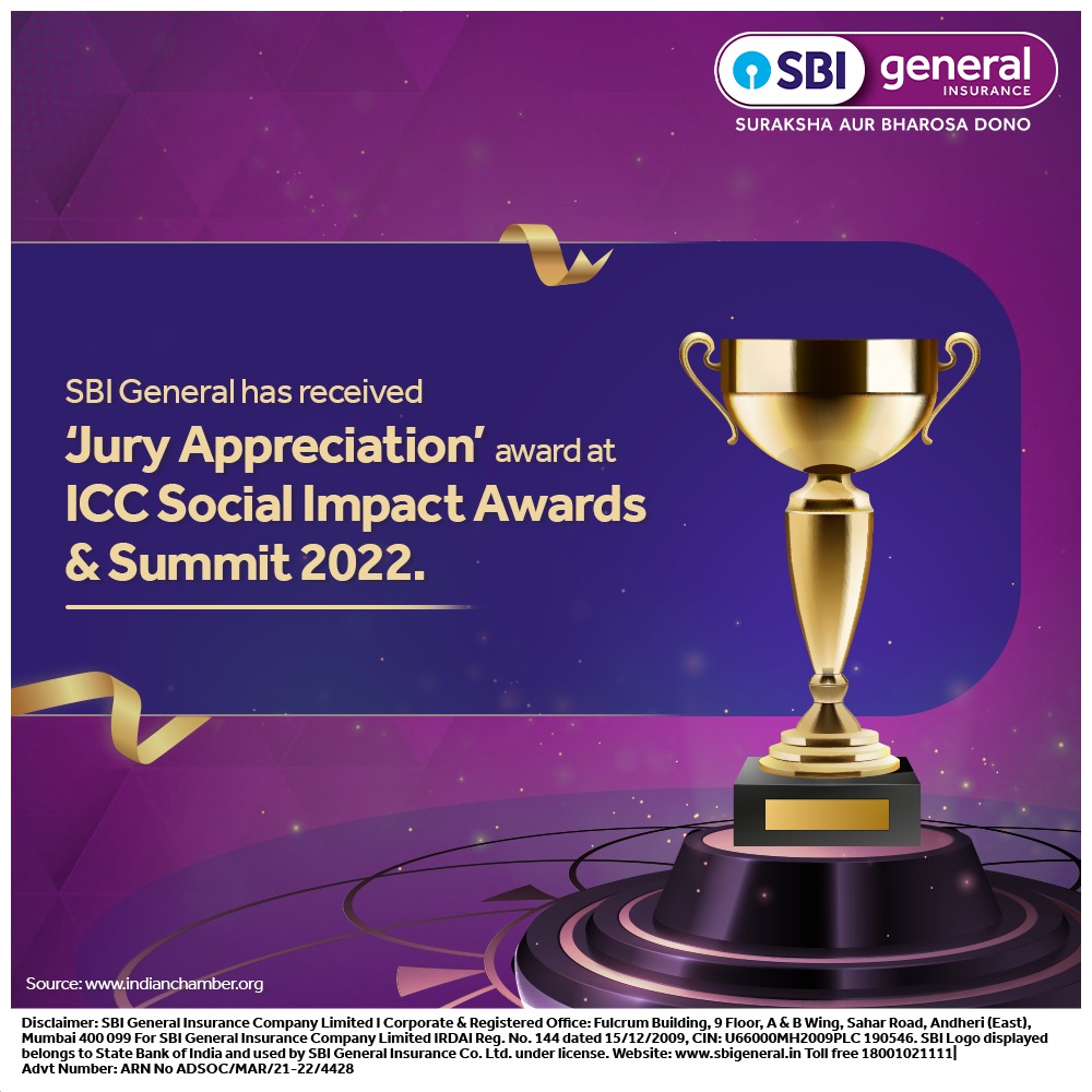 sbigeneral's tweet photo. We are pleased to announce that we have won 'Jury Appreciation' award at ICC Social Impact Awards &amp; Summit 2022 for our CSR Project in 29 schools of rural Maharashtra in association with Learning Space foundation.

#SBIGeneral #CSR #AwardPost #Winners #SocialImpact https://t.co/lBdg0dRxPv