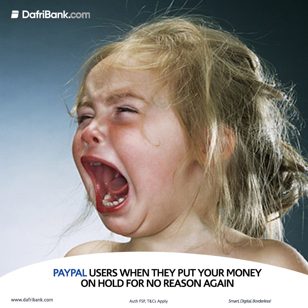 DafriBank's tweet photo. 99.9% of PayPal users have had their funds locked for no reason.

What were you expecting from a legacy system created in the 90s?

Leave the ancestors to rest and switch to a technology that is built in your time. #SwitchToDafriBank

Auth FSP, T&amp;Cs Apply 
https://t.co/3kt9ccXAlx https://t.co/YVvpgDv1re