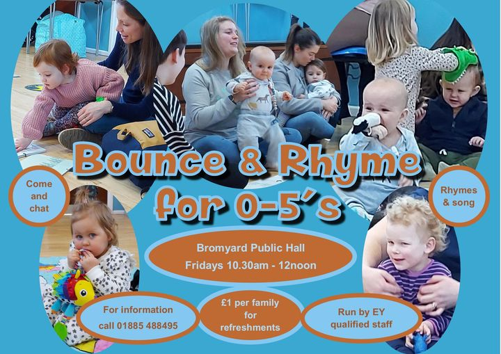 hopecentre15's tweet photo. ON YOUR DOORSTEP
This friendly and welcoming group is open to all parents and carers of under 5's and runs every Friday 10.30-12 in Bromyard Public Hall.
Join us this week for fun, rhyme and song.
No booking required.
@TNLComFund
#activitiesforbabies
#dadswelcome https://t.co/hnyZiihQlZ