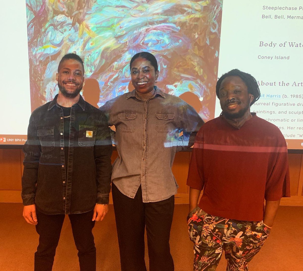 It was wonderful to be in person with <a href="/AskMateo/">Mateo Askaripour</a> @whitharris and <a href="/ProjectNard/">b</a> at Brooklyn College yesterday, celebrating their work in UNY’s new issue, Byways: Three Artists on Brooklyn’s Black Waterfront. <a href="/Wolfe_Institute/">The Wolfe Institute for the Humanities</a> <a href="/CSB_BC/">Center for the Study of Brooklyn</a>