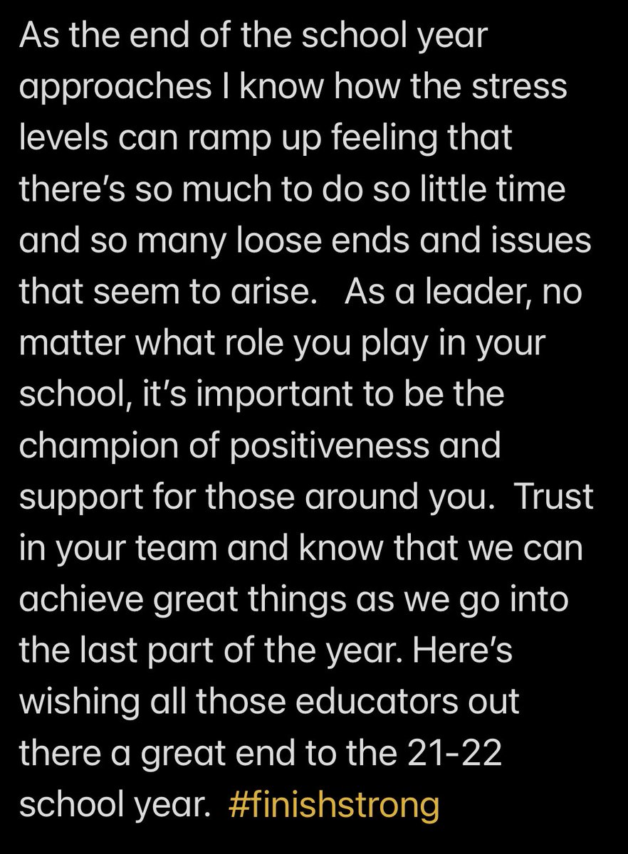 #finishstrong #edthoughts #support #teamwork