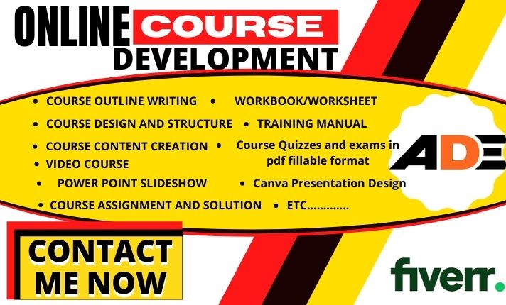 I can help you create your online course content of any subject 
Click the link bellow to see my portfolio 
bit.ly/3MHlVbI

#Health 
#Continence 
 #Authors
 #onlinecourse
 #webinar
 #coursera
#leadingpeople
 #learning 
#engaging
 #TeachingampAcademics
#freecourse