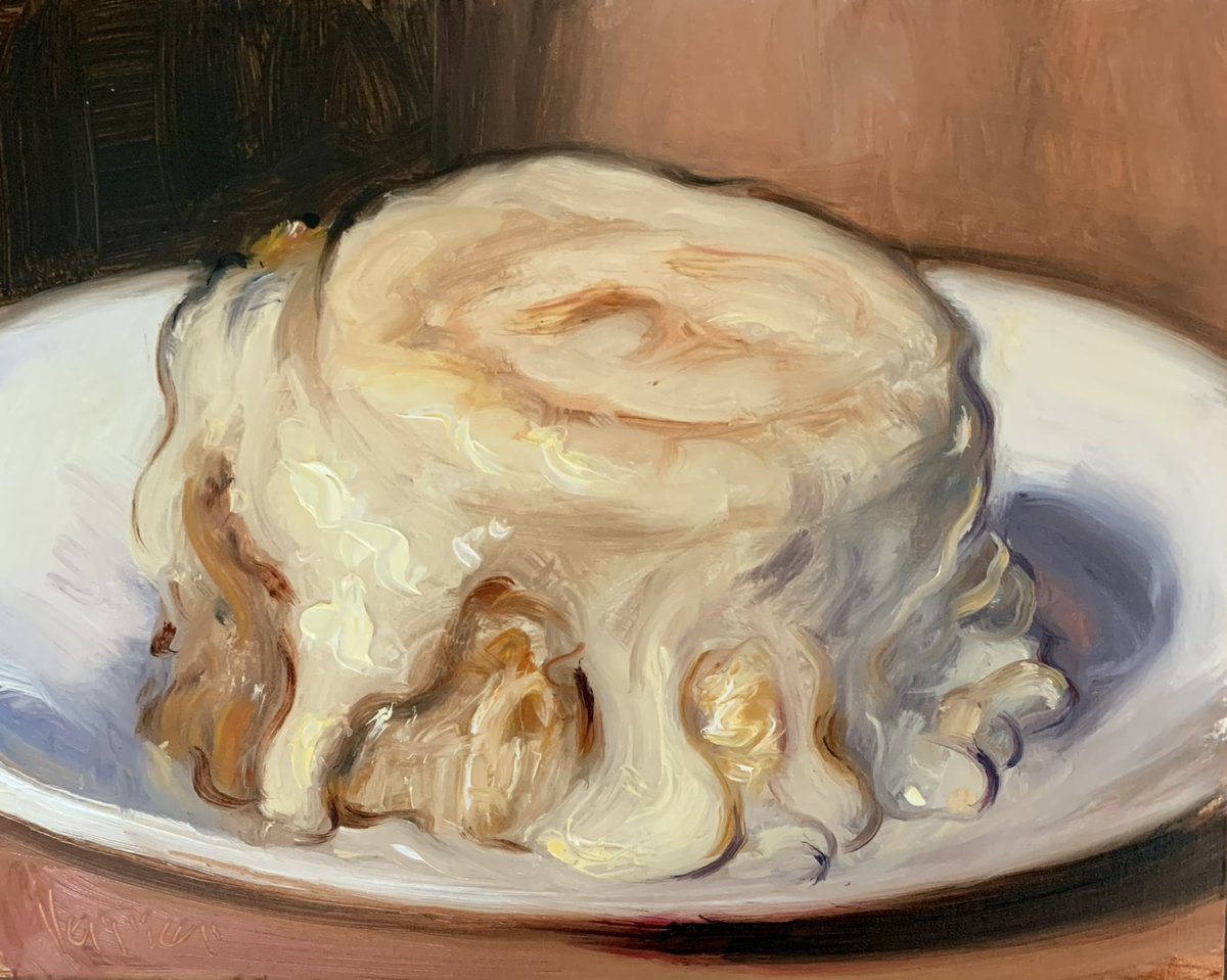 My oil painting of a Cinnamon Roll