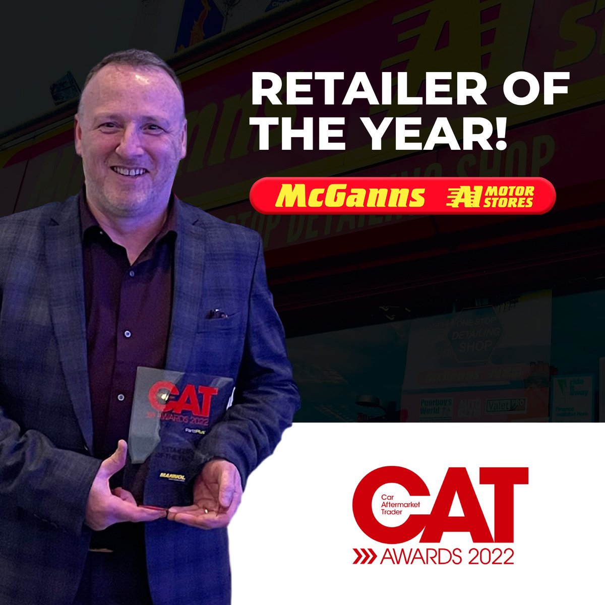 a1_autogroup's tweet photo. One of our stores picked up Retailer of the Year at an industry award ceremony yesterday. Northampton, go check out your local award winning store @a1mcganns  🏆
@CAT_Mag 
#CatAwards2022 #Aftermarket #AutomotiveRetail #AwardWinner https://t.co/OX8a6v6qL0