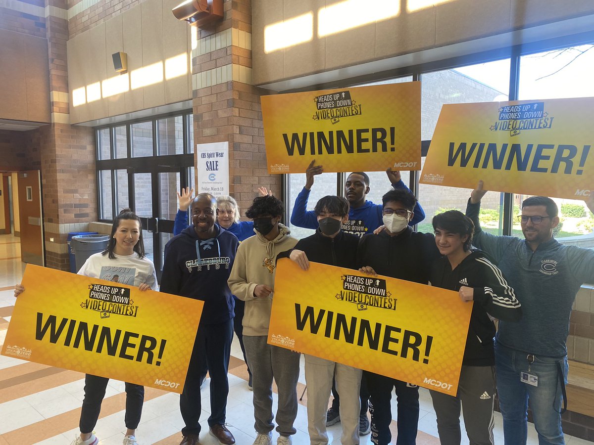 Congratulations to Mohit Belur, Ryan Ngo, Agustin Saldana, and Aniket Belur, selected as the GRAND PRIZE winner for the group category of <a href="/MCDOTNow/">Montgomery County, MD - Dept. of Transportation</a> Heads up, Phones Down video contest. #CoyotePride 
#BeGoodDoGood 

Check out their winning video here: youtu.be/0-o9Q15McUA