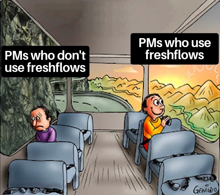 FreshflowsHQ's tweet photo. Time to be on the right side of this journey. 

Sign up today to try out the next generation of product management app - https://t.co/91a9k7Zt1V

#productmanagement #meme #fridaythoughts #beta #prodmgmt #roadmapping #prioritization https://t.co/k2422AA5HA
