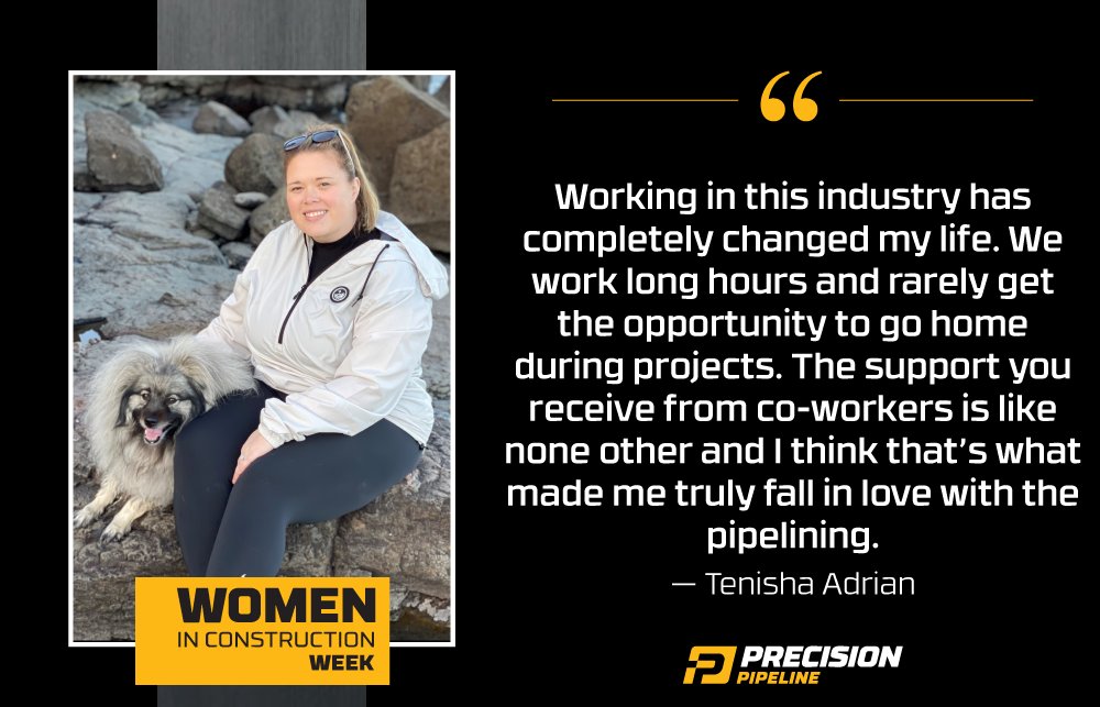 PrecisionPL's tweet photo. Stories From PPL's Women in Construction
Read it Here: https://t.co/g3yehA6CzR
Women In Construction Week - March 6-12, 2022
#WICW #WomenInConstruction #WicWeek2022 #PrecisionPipeline #PrecisionPride https://t.co/glCegf7lGF