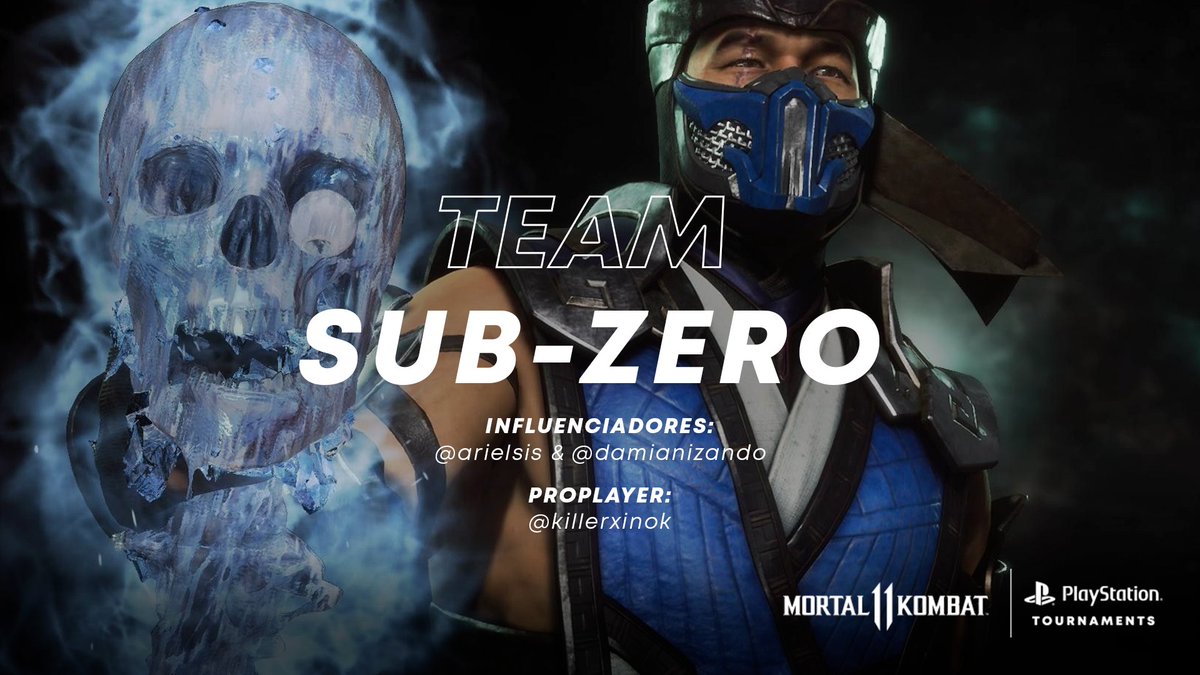 PlayStation_BR's tweet photo. E por último, mas não menos importante, temos o #TeamSubZero com Ariel Souza, Guilherme Damiani e KILLERXINOK. 🥶
Participe do torneio """"Team Sub-Zero"""", no dia 20/03. O campeão fará parte do time na fase final do #PlatinaBrasilPlayStation. https://t.co/IkAk8PvkWh