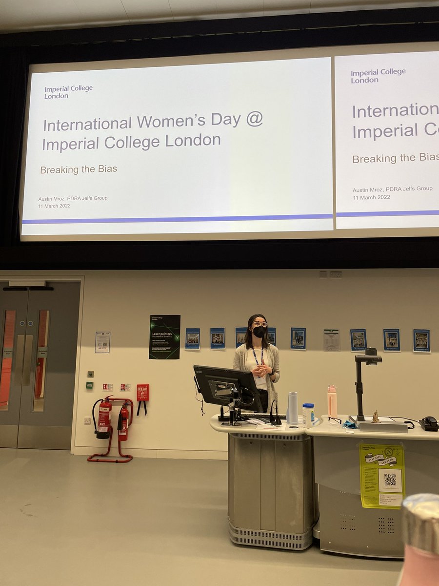 edi_events's tweet photo. Amazing first talk by @austin_mroz kicking off our #IWD2022 event at @impchemistry https://t.co/85ddvQMlU0