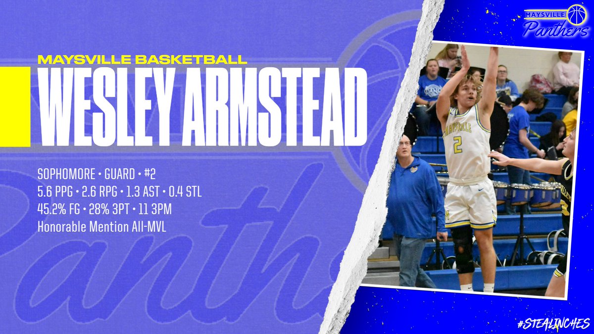 Congrats to Wesley Armstead on an excellent Sophomore season! #stealinches