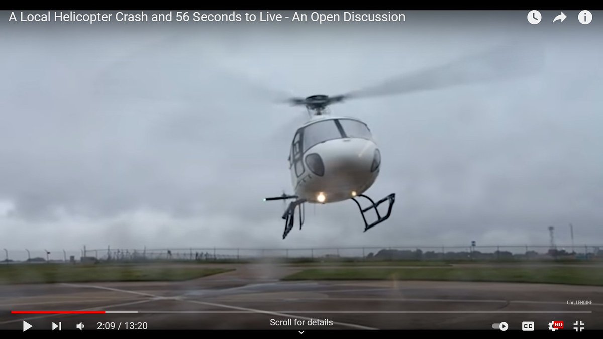 USHST Friday Video: A New Orleans #helicopter crash, IIMC, and the Importance of “56 Seconds to Live.” Fly carefully this weekend. 
youtube.com/watch?v=UsqKuv…
