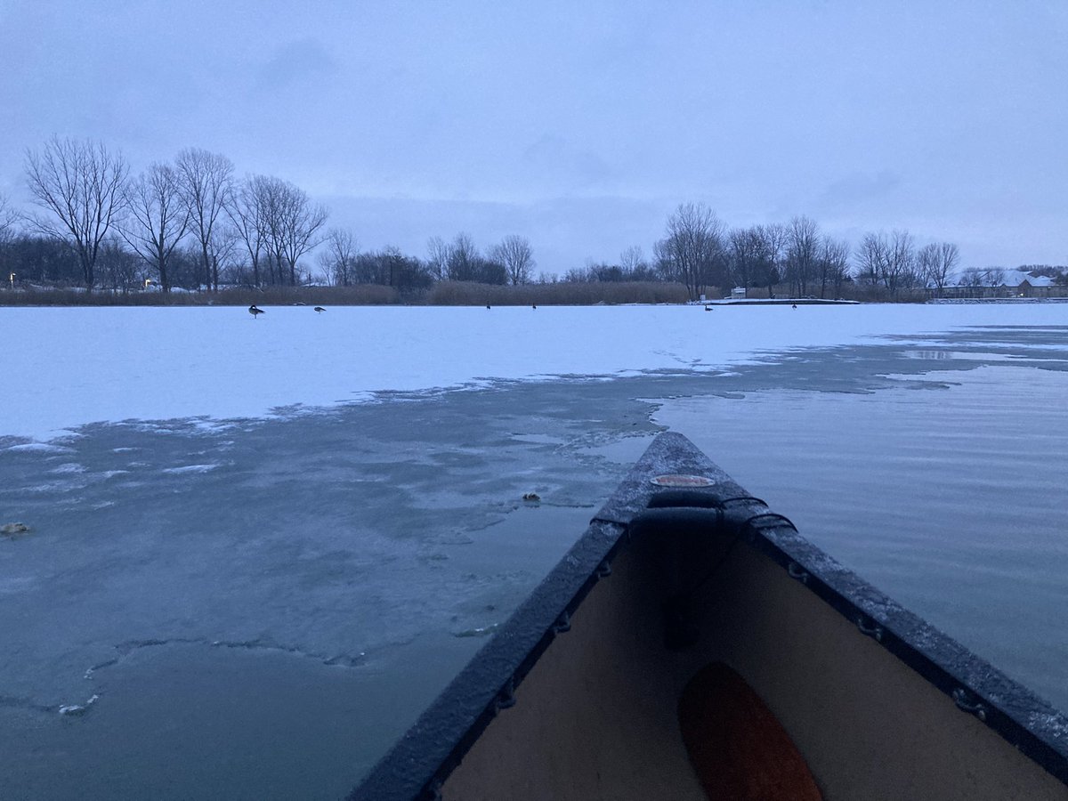 Hive2Home's tweet image. First paddle of the season! -2C and snow!