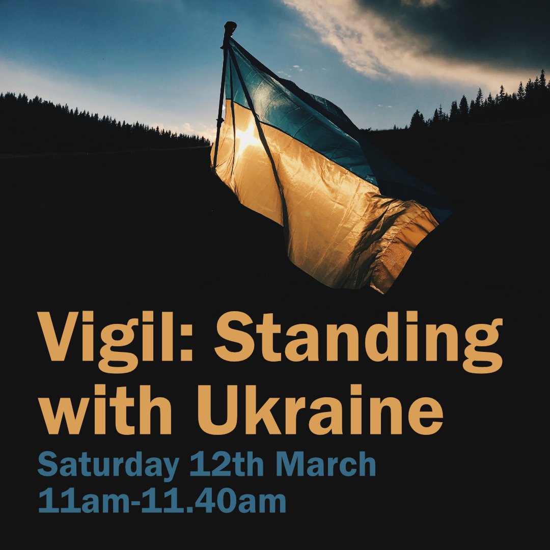 Winchester Cathedral are holding a vigil for the people of Ukraine and all caught up in this conflict.
The vigil is being live-streamed and will be available for anyone who would like to gather to watch in COGS.
You are invited to bring a daffodil or candle.
Everyone is welcome