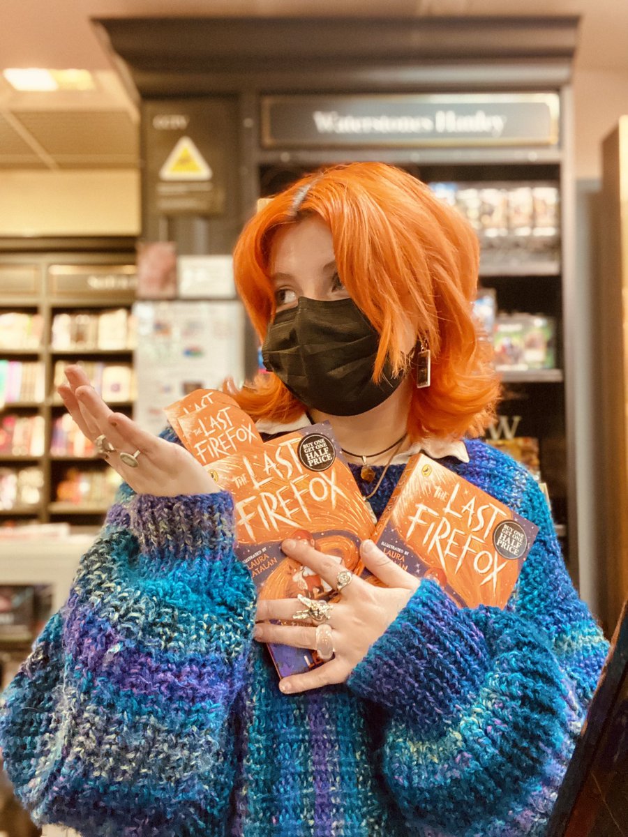 accidentally matched with our impeccable children’s book of the month The Last Firefox, by @leewhowrites today 🧡💥🦊🔥