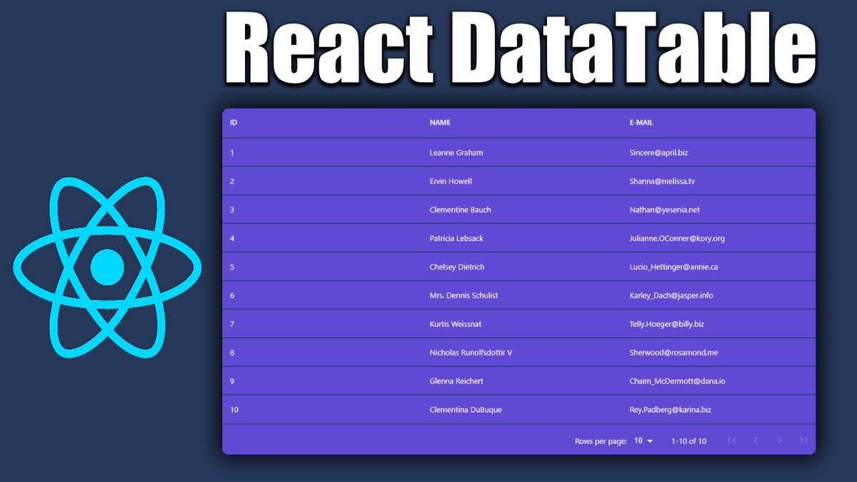 InfoDP1's tweet image. ¡Adelanto! Vamos a aprender a implementar en pocas líneas de código React DataTable.
¡Próximamente!
youtube.com/InformaticaDP
#react #reactdatatable #datatable
