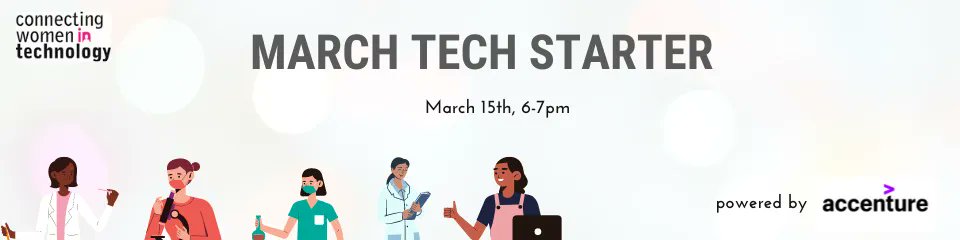 CWITirl's tweet photo. Please mark your diaries to join us Tuesday the 15th of March at 6pm for a virtual discussion on “Limitless Opportunities” hosted by Accenture as part of the CWIT Tech Starter Series. Click here to register for this free event and get your joining link. https://t.co/Tfv58O063B https://t.co/jGpu7Kadzq