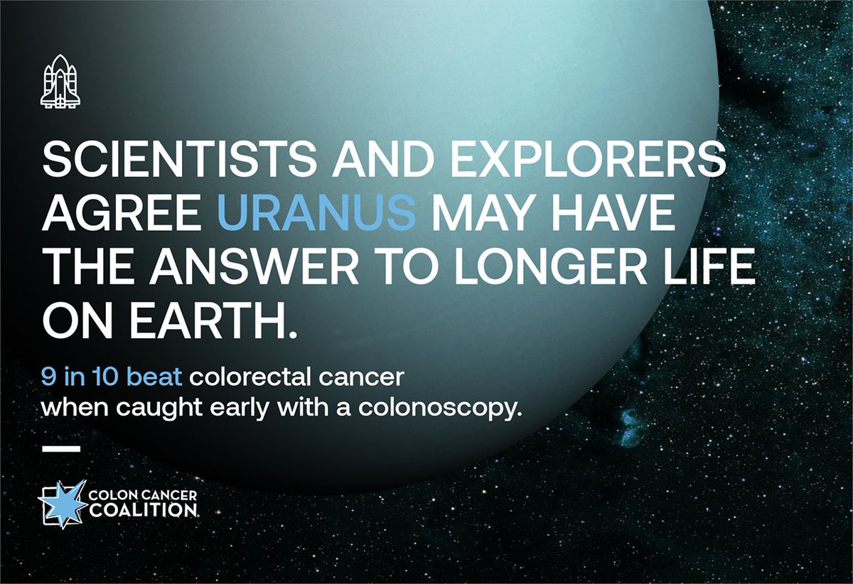ColonCancerCoal's tweet photo. @jimmyfallon Take time to schedule a colonoscopy! #SpringBreakInSixWords -and why not take advantage of the time off to join us on a #MissionToUranus?
9 in 10 beat colon cancer when caught early with a #colonoscopy! Be a hero. RT and join us https://t.co/83ZRYw0agR ๐ https://t.co/W6G7q237G9