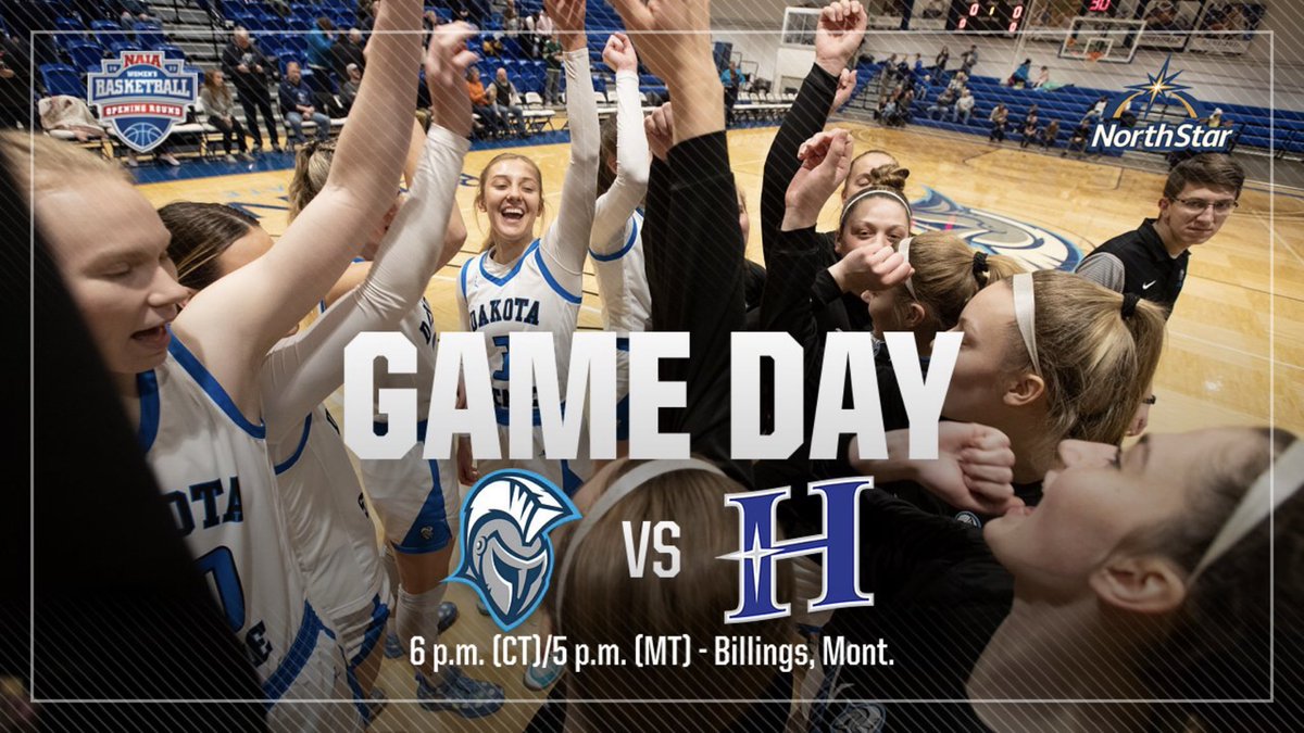 DSU_Athletics's tweet photo. 🏀: it's #gameday for No. 10 seed @dakotastate_wbb in #NAIAWBK OR game!
 🆚: No. 7 seed Hope International (Calif.)
⌚️: 6 p.m. (CT)/5 p.m. (MT)
📍: Fortin Education Center - Billings, Mont.
💻: https://t.co/QLi5VfIMSY
📊: https://t.co/SW5galXVUG
📻: https://t.co/vCfGJBoC6n https://t.co/E89yZctAFJ