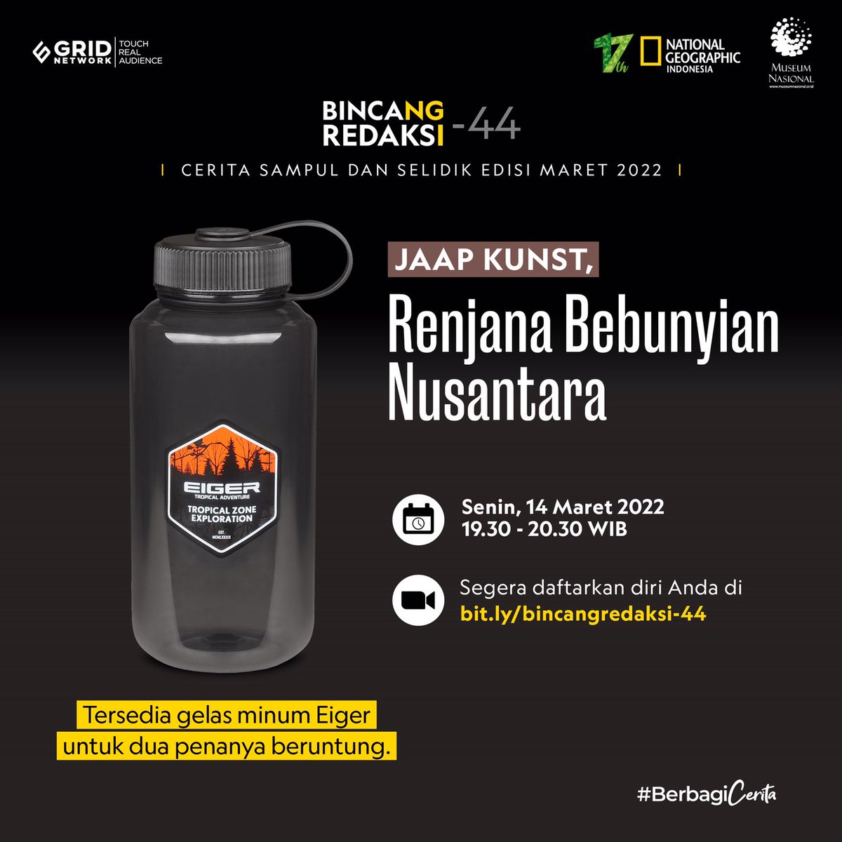 Bincang Redaksi-44: Jaap Kunst, Renjana Bebunyian Nusantara. 

Jap Kunst mencari, mendokumentasikan, dan merefleksikan musik tradisi Nusantara. Mari menelusuri jejaknya hari ini.

Senin, 14 Maret 2022
19.30 - 20.30 WIB

<a href="/NGIndonesia/">Nat Geo Indonesia</a> <a href="/Nusi_LE/">Nusi MNI</a> @MuseumNasional