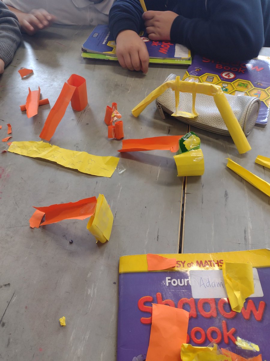 msrussresource's tweet photo. @EngineerIreland @BunscoilSynge Pupils from Bunscoil Synge St were busy designing paper playgrounds, 'walking' horses and bridges made from skewers and wine gums as part of #STEPSEngineersWeek https://t.co/nDzkAK7LY6