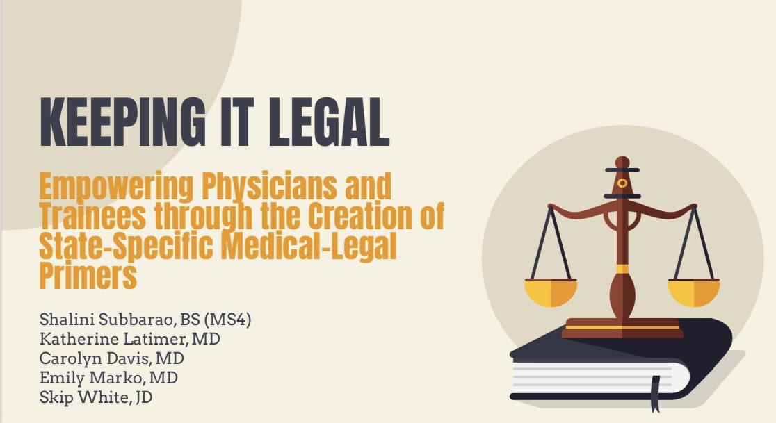 ShaliniSubbarao's tweet photo. Very grateful to @apgonews to present my #MedEd project about state-specific OBGYN laws at #CAAM2022! Great discussion about:
-navigating state law websites
-involving malpractice lawyers
-creating primers &amp; starting medicolegal residency curricula https://t.co/c2QTCWAeim