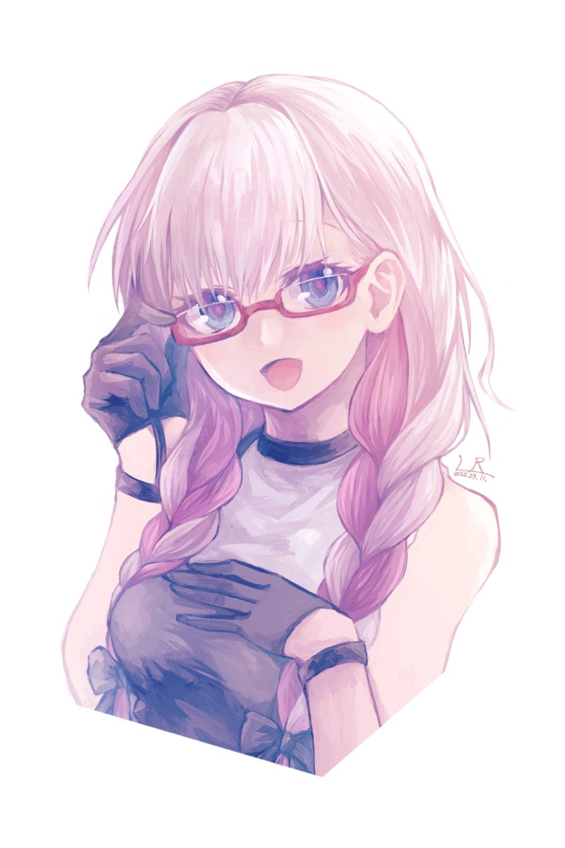 「#ユイアート インナーカラー+三つ編み可愛いよね。 」|月鴉ルアのイラスト