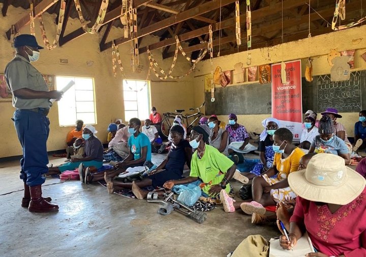 AfricaLinc's tweet photo. Many were gathered yesterday in Checheche Chipinge District as @LCDZim continued with the training of women and girls with #disabilities on the law, law making process, sexual reproductive health rights &amp; sexual gender based violence.

#disabilityinclusion #SGBV #WomensMonth2022 https://t.co/TWPMDcLKyj