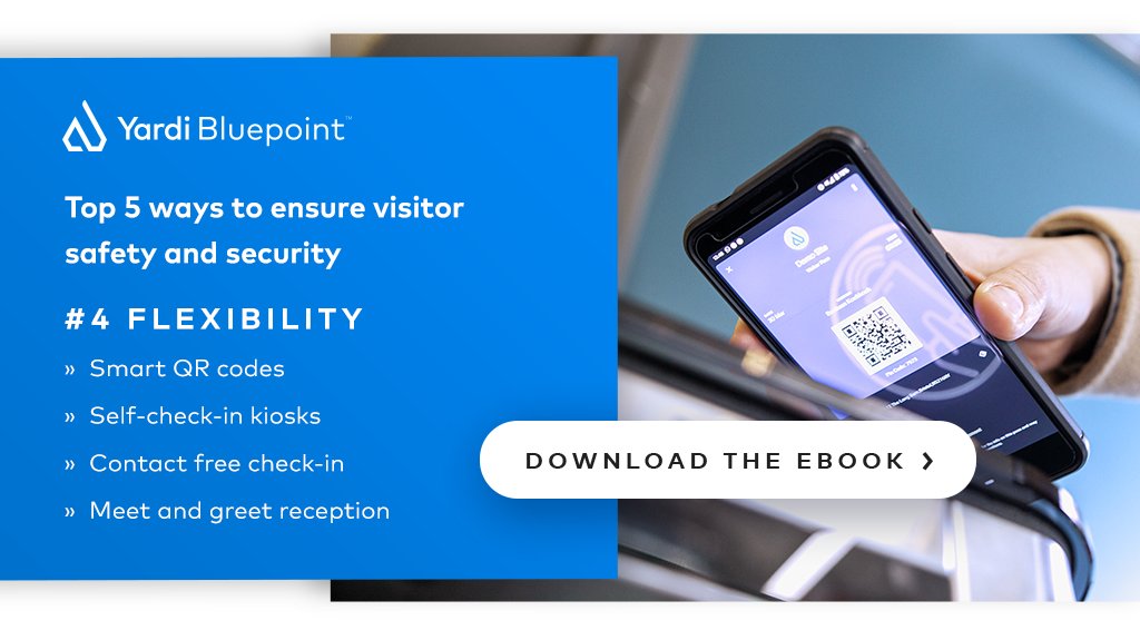 5 tips for #VisitorManagement – #Flexibility Stay flexible with how you manage visitors in your building. Utilise check-in kiosks, speed-lanes &amp; check-in large groups or events with a tablet to reduce crowding in reception. Find out how at bit.ly/3vZ7Qki! #SmartBuildings