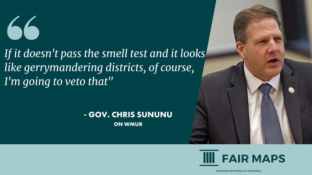 fair_nh's tweet photo. The current proposed Congressional maps don't pass the "smell test" 

@GovChrisSununu must publicly commit to a veto of the map prior to @TheNHSenate session next week.  Email him here: https://t.co/GvxOjhQVAI 
#NHPolitics https://t.co/5mn9pT0a4Z