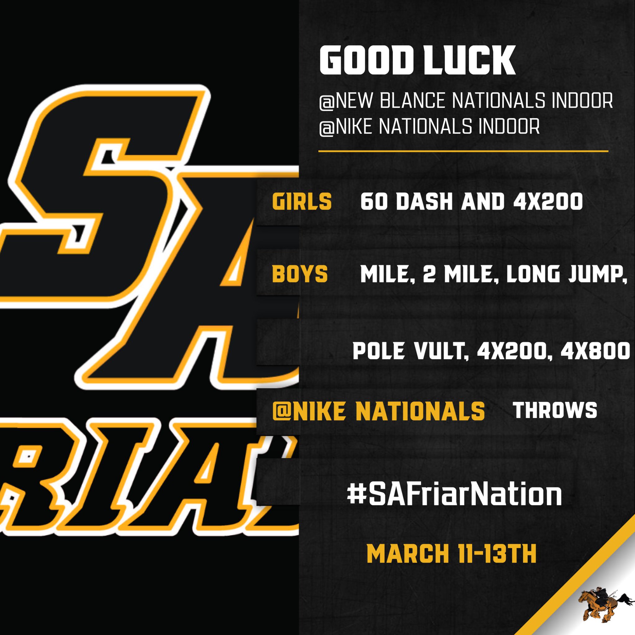 St. Anthony's Friars on Twitter "Track continues their great indoor