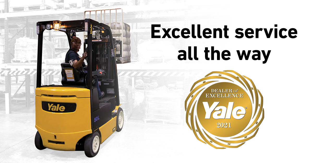 We’re proud to be a certified Yale Dealer of Excellence, recognized as one of the top performing dealers in the country. Burns has been awarded this distinction for 24 consecutive years. Check us out at burnslift.com
