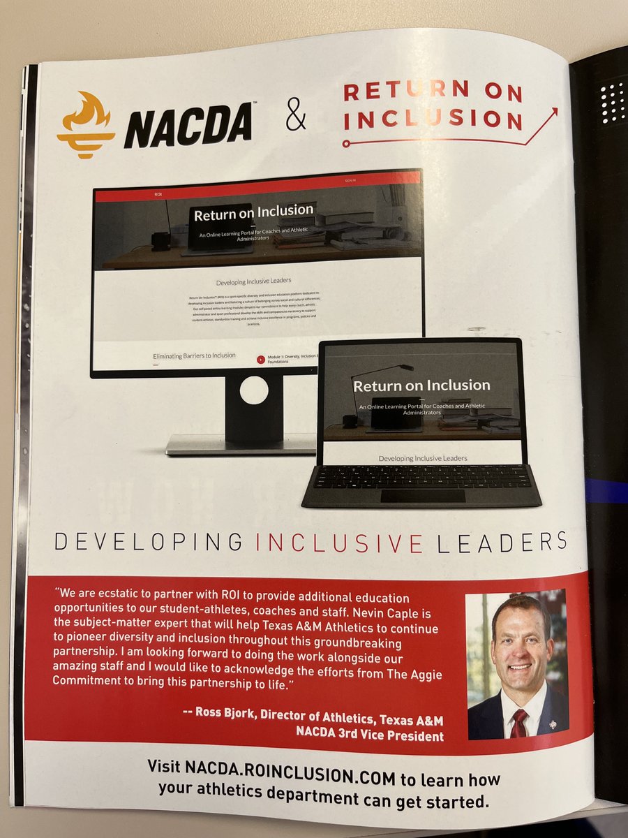 ROInclusion's tweet photo. Partnership – what the work of inclusion is all about! We love working with @NACDA and @12thMan and all of our institutional partners! #ROInclusion https://t.co/SybXBhfODk