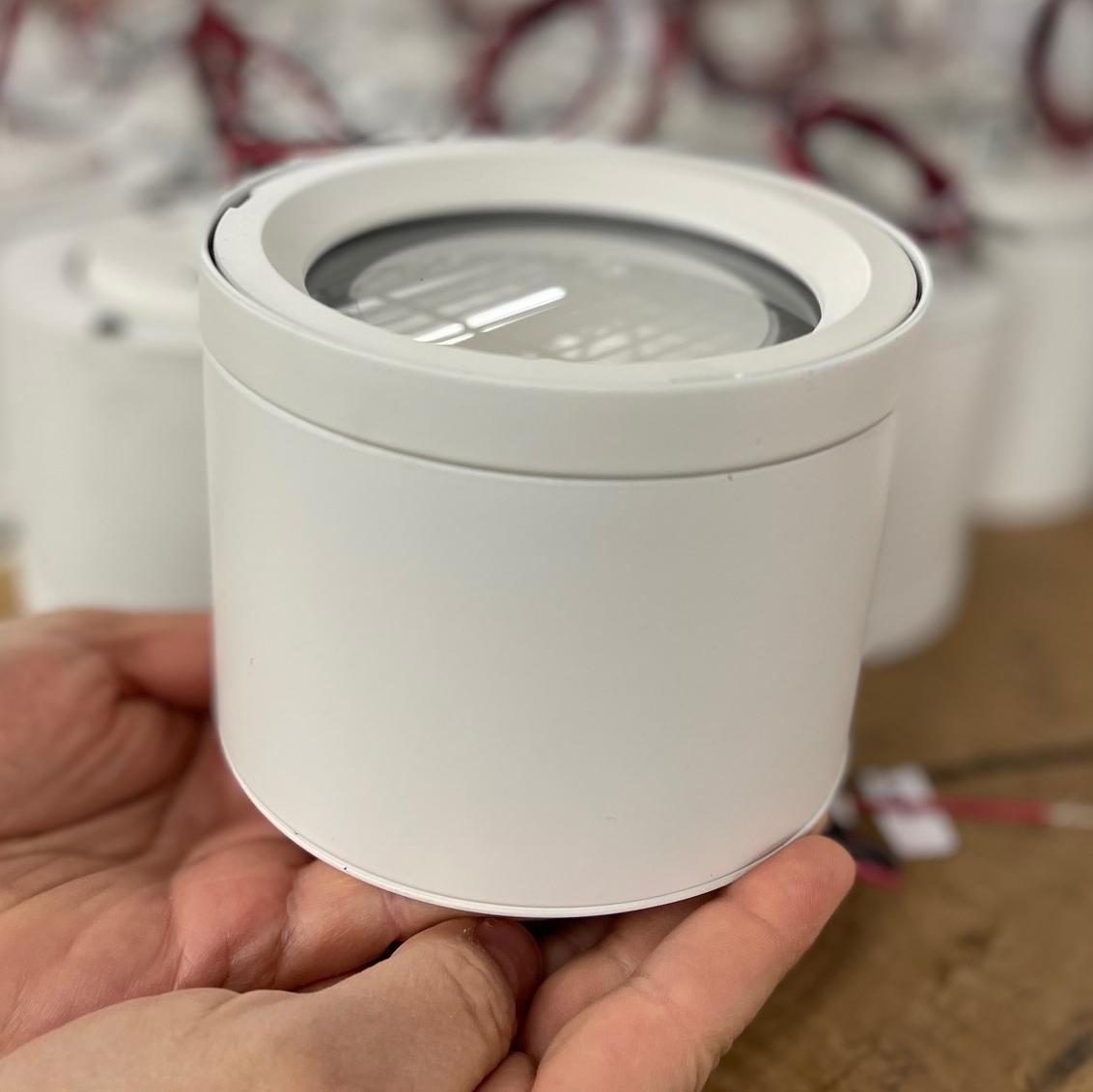 An order of our C87 cylinders getting built. These little cylinders are part of our HL Series and can be powered by Central Drive, our remote drive system, our IRD (In-Ceiling Remote Drive) system, or an onboard driver in the canopy. #ledlighting #cylinderlighting #lightingdesign
