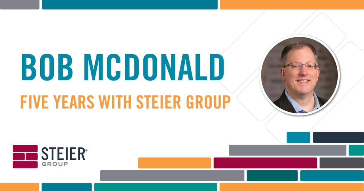 Congratulations to Bob McDonald on his five years with the Steier Group!