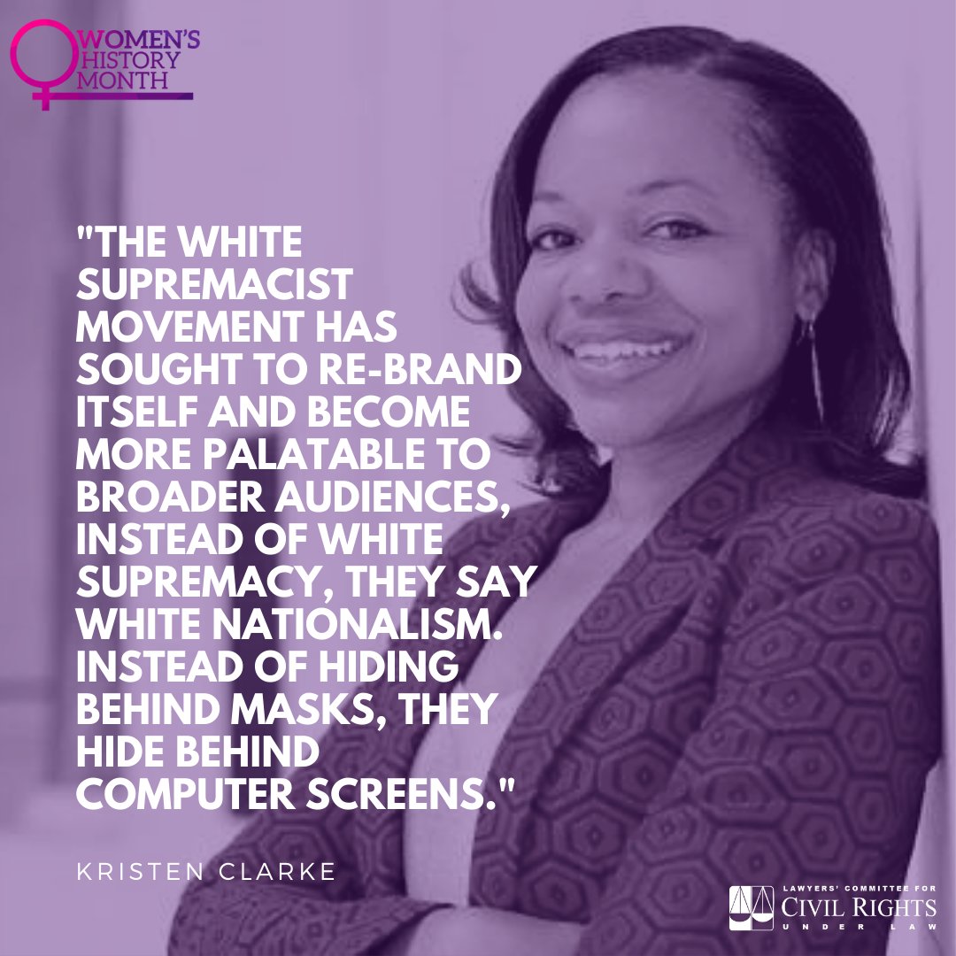 LawyersComm's tweet photo. Thank you, @KristenClarkeJD, for your continued wisdom, power, and strength. 

#WomensHistoryMonth https://t.co/moAmT8puf2