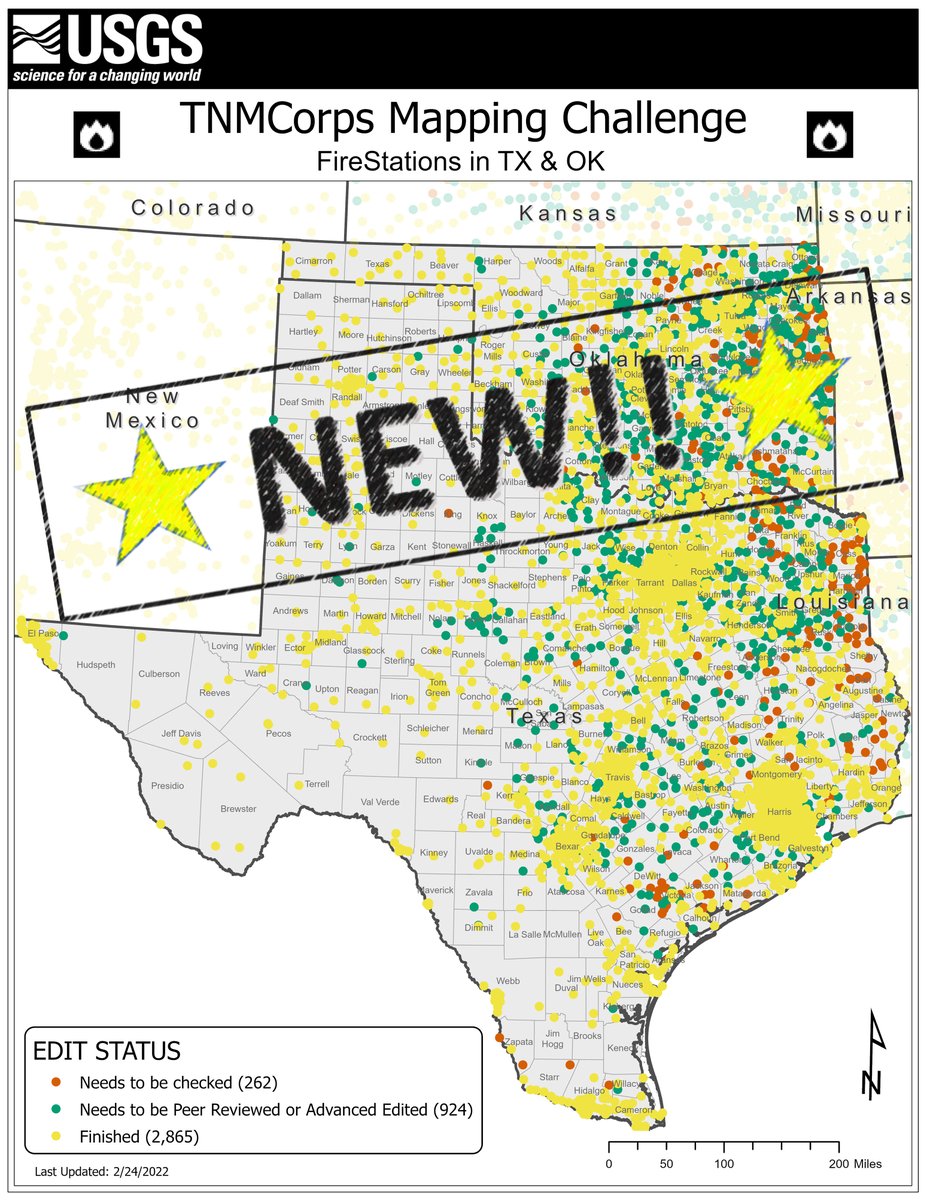 USGSTNM's tweet photo. Volunteers finish another challenge! TX and OK are up for #USTopo production, so #TNMCorps opens another #MappingChallenge for these states! https://t.co/124PKLJaLg
To participate, visit https://t.co/tt8e07DmTf
@FedCitSci #citsci #CitizenScience #USGS #TheNationalMap #GIS #VGI https://t.co/NLQTBdxTFe