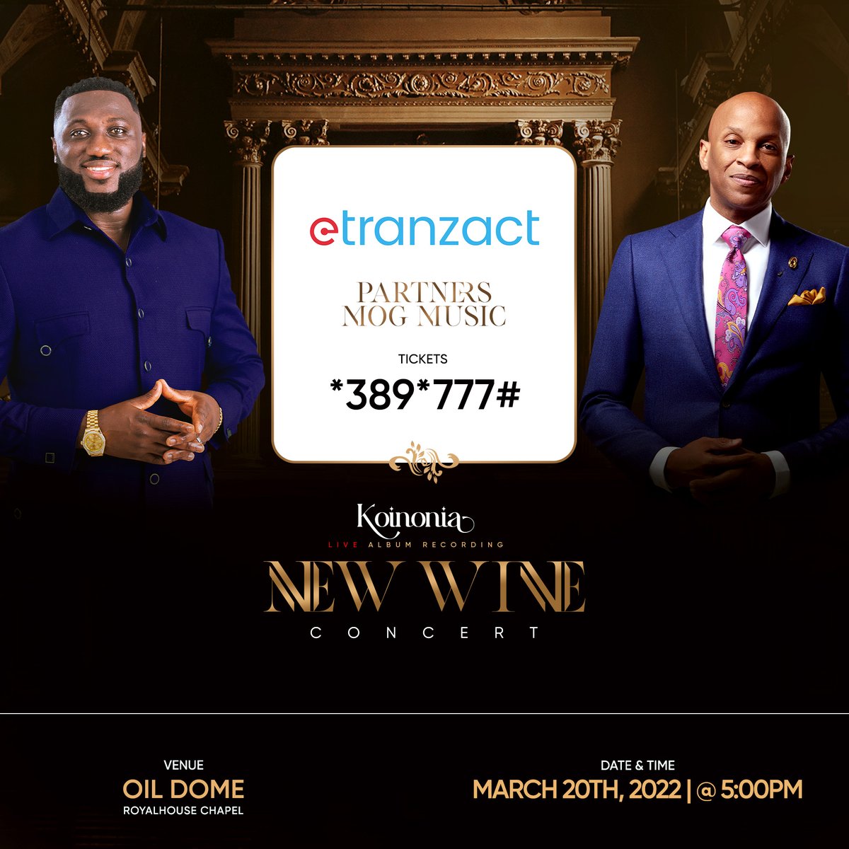 etranzactghana's tweet photo. We are excited about this partnership with @MOGmusic_ . Have you got a ticket yet? Dial *389*777# to purchase now! GALLERY: GH¢30
DOUBLE: GH¢50 REGULAR: GH$50 VIP: GH$100

#NewWineConcert #koinonia #etranzactghana #payment #MOGmusic https://t.co/U2INALhFeT
