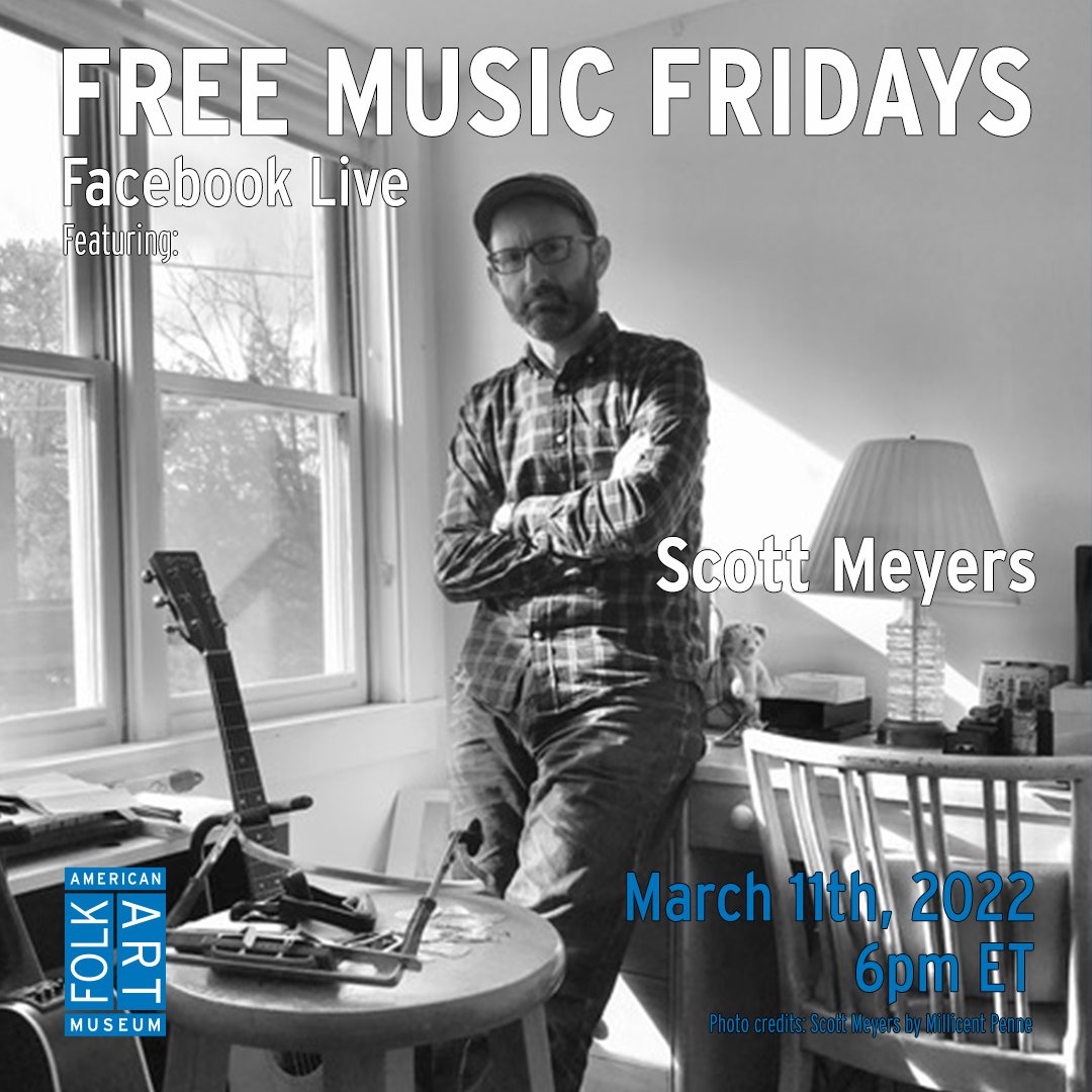 FolkArtMuseum's tweet photo. New Free Music Fridays TONIGHT, 6-7:30 p.m. ET with performances by @scottsongs, @shrell, and #MarcDelgado. hosted by @LaraEwen
REGISTER: https://t.co/CB20DVMop4
#AFAM #FreeMusicFridays #AFAMPrograms https://t.co/AT3XlkK3xt