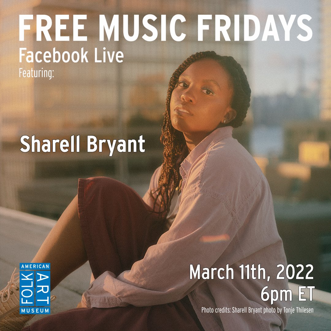 FolkArtMuseum's tweet photo. New Free Music Fridays TONIGHT, 6-7:30 p.m. ET with performances by @scottsongs, @shrell, and #MarcDelgado. hosted by @LaraEwen
REGISTER: https://t.co/CB20DVMop4
#AFAM #FreeMusicFridays #AFAMPrograms https://t.co/AT3XlkK3xt