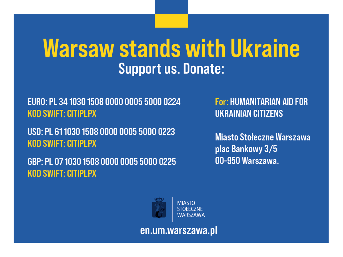 trzaskowski_'s tweet photo. 300,000 refugees have arrived in @warszawa since Russia attacked Ukraine on February 24. Our city remains the main destination for Ukrainian refugees. Situation is getting more and more difficult every day. Warsaw stands and will #StandWithUkraine. Support. Donate. https://t.co/TsvxjZXEEB