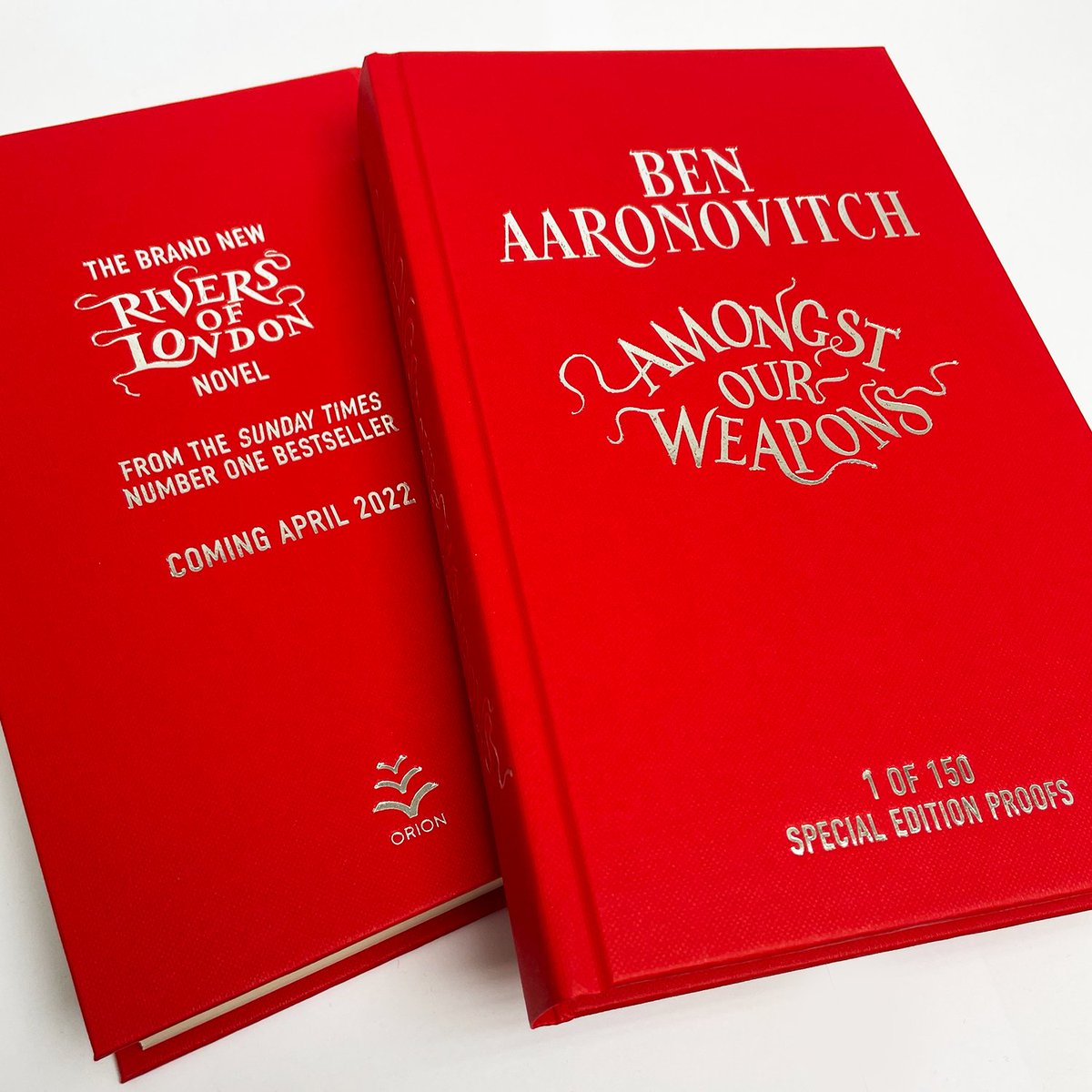 orionbooks's tweet photo. Fancy getting your hands on one of the super limited edition proofs of #AmongstOurWeapons, the new Rivers of London novel from @Ben_Aaronovitch? 

We have 3 up for grabs - just retweet this post to enter!

[18+, UK only, closes 11.59pm 13/3/22. Full T&amp;Cs: https://t.co/rJXhMwjwjz] https://t.co/RPSm7RyZQz