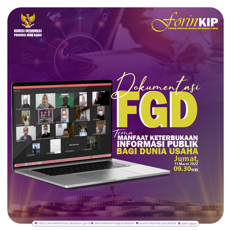 KIPJabar's tweet photo. Dokumentasi FGD Komisi Informasi Jawa Barat Bersama HIPMI Jabar
Jumat, 11 Maret 2022
Pukul 09.30 WIB - Selesai https://t.co/56Ec934Sl0