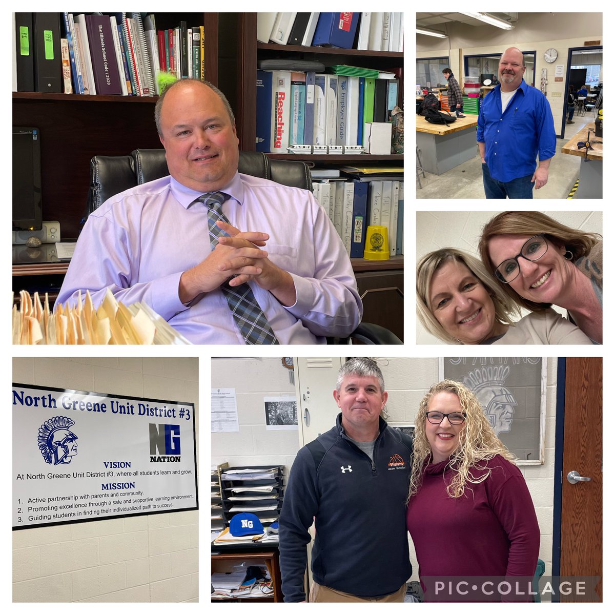 LoriFHopkins's tweet photo. Thrilled to visit @greene_north to meet w/ SUPER-intendent @mscott62050, the fab HS leadership, awesome staff & amazing students! Had the great fortune to share a hug w/ a hometown friend & see former students as professional educators! Talk about moving oneβs heart! π #NGNation https://t.co/u7oRFicc8y