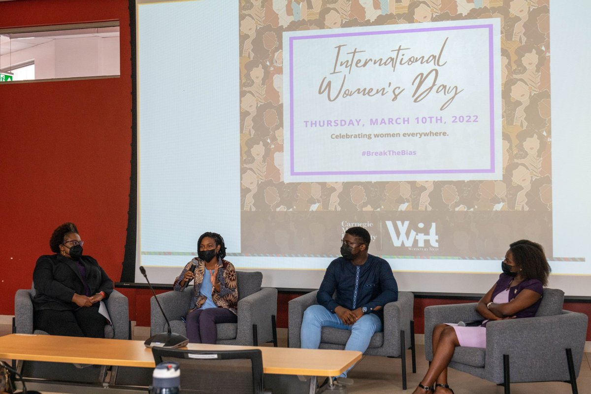 cmu_africa's tweet photo. CMU-Africa highlighted #IWD2022  with a screening of ‘Losing Lena’, and an inaugural community dialogue by staff, faculty, and students on this year’s theme “Breaking the Bias”, followed by cake cutting to celebrate the day. #LifeAtCMUAfrica
#IWD 
#BreakTheBias https://t.co/wytJ6n5PN5