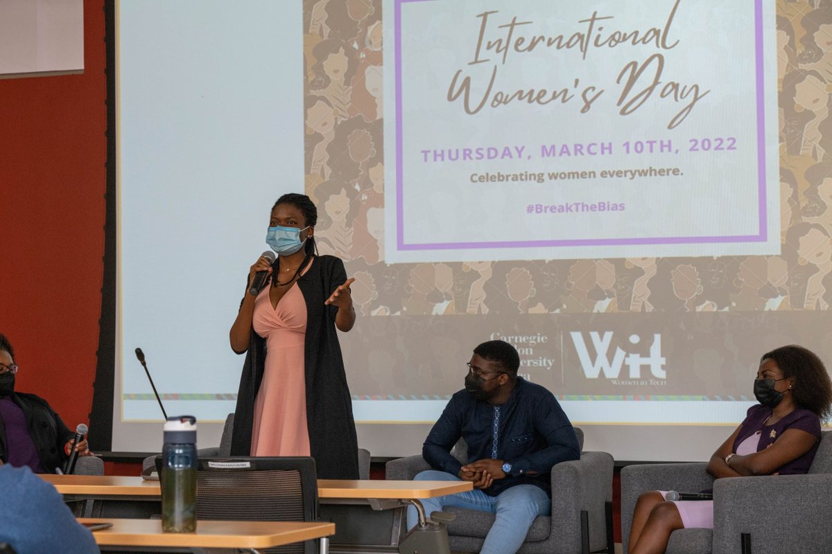 cmu_africa's tweet photo. CMU-Africa highlighted #IWD2022  with a screening of ‘Losing Lena’, and an inaugural community dialogue by staff, faculty, and students on this year’s theme “Breaking the Bias”, followed by cake cutting to celebrate the day. #LifeAtCMUAfrica
#IWD 
#BreakTheBias https://t.co/wytJ6n5PN5