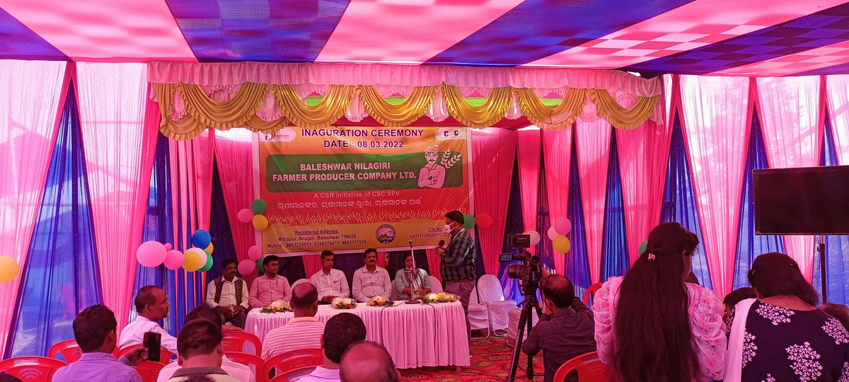 laxmidhar_sing's tweet photo. Inaugurations of CSC Balasore Nilagiri FPO in Balasore,Odisha with presence of District and Block Agricultural Officer,RMC Officials and all associated Farmers https://t.co/LcJArB3t21