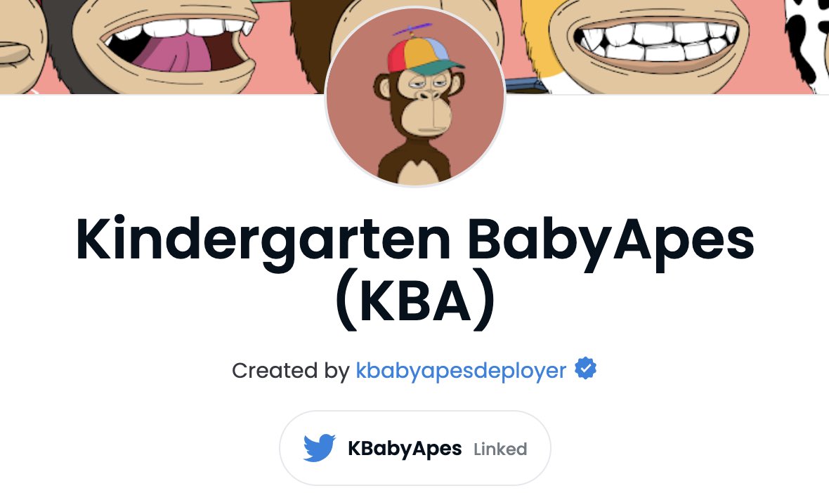 KBabyApes's tweet photo. The verification stamp on our dev wallet suits us well! Thank you @opensea - now let’s get it on the collection as well 👀

#KBAFORTHEKIDS 🌍❤️
#NFT #NFTCollection https://t.co/BbU1FYJMt1