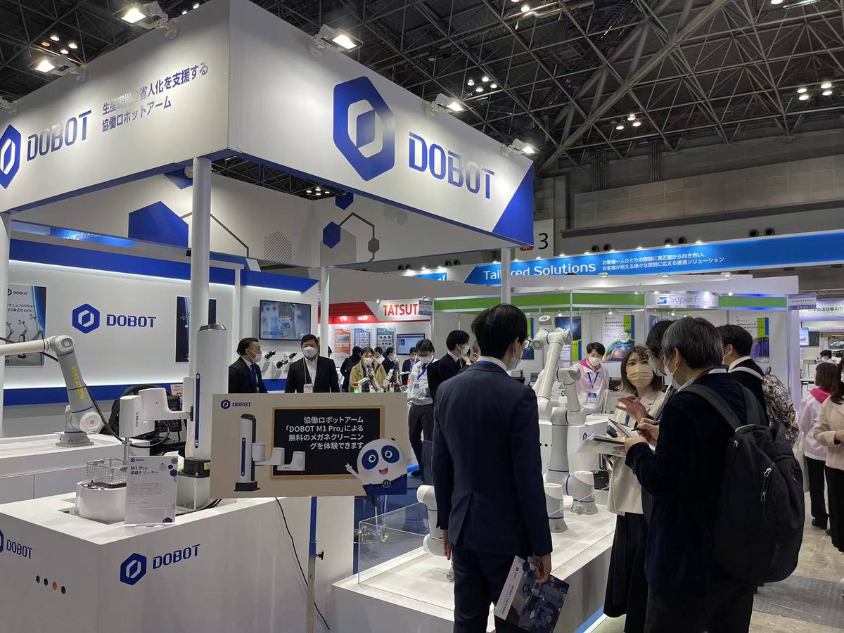 DobotRobotics's tweet photo. As #iREX has already started, we are happy to receive many customer inquiries👏👏
Please visit the #DOBOT's website for more information about our exhibitions and products: https://t.co/lRFV0Czlpd
#dobotrobots #IREX2022 #robotfestival #DOBOT #collaborativerobots #Industrialrobot https://t.co/ikUgIHrVOr