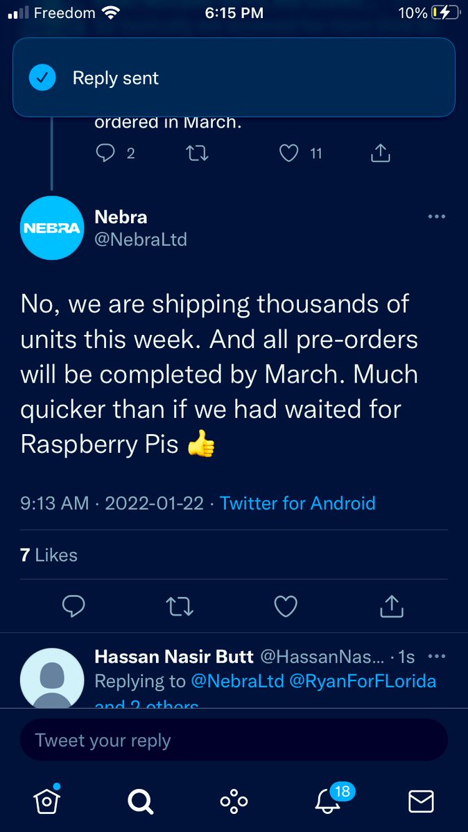 AkashAnver's tweet photo. @NebraLtd @helium Was this an estimate too,”al pre-orders will be completed by March” https://t.co/cMtPyfLtQk