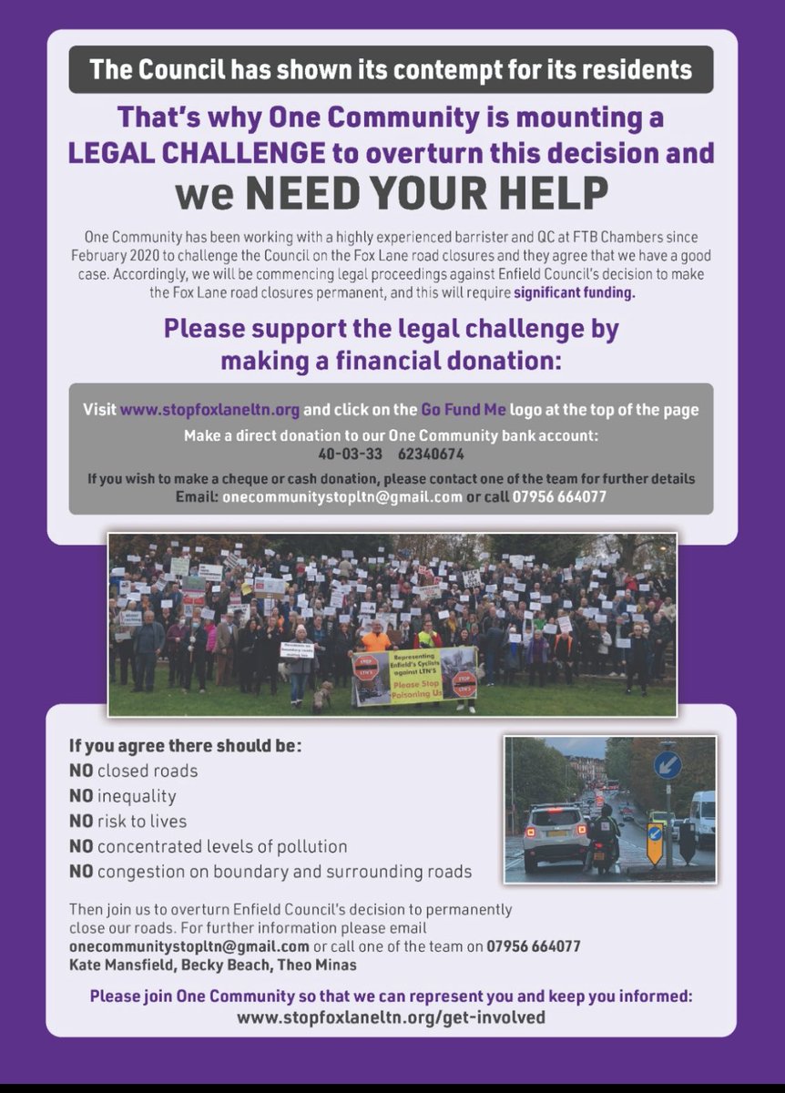 One Community against The Fox Lane LTN tweet media
